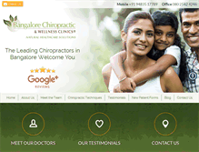 Tablet Screenshot of bangalorechiropractic.com